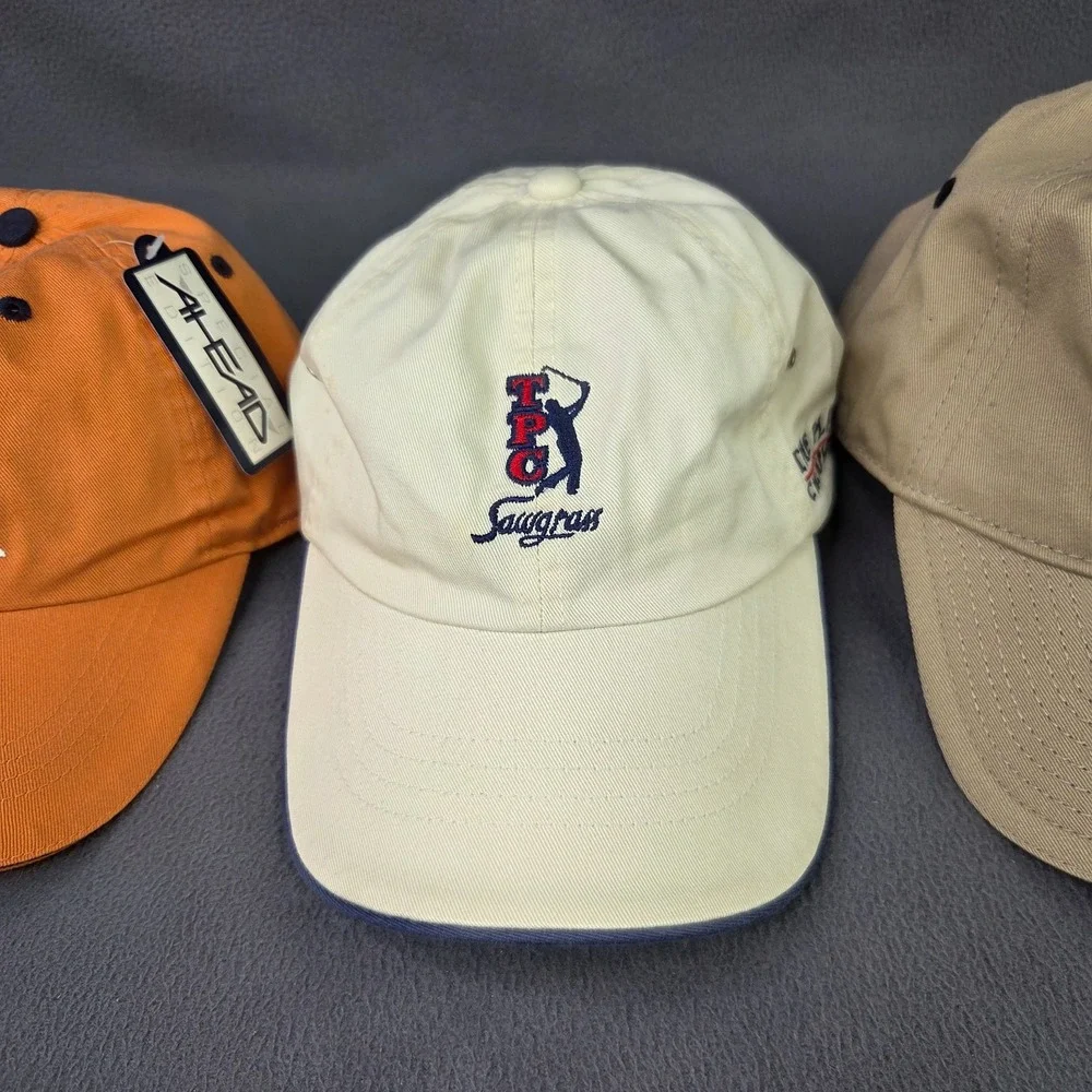 Lot of 3 TPC Pebble Beach Golf Hats PGA Multicolor Adjustable OSFA Innisbrook